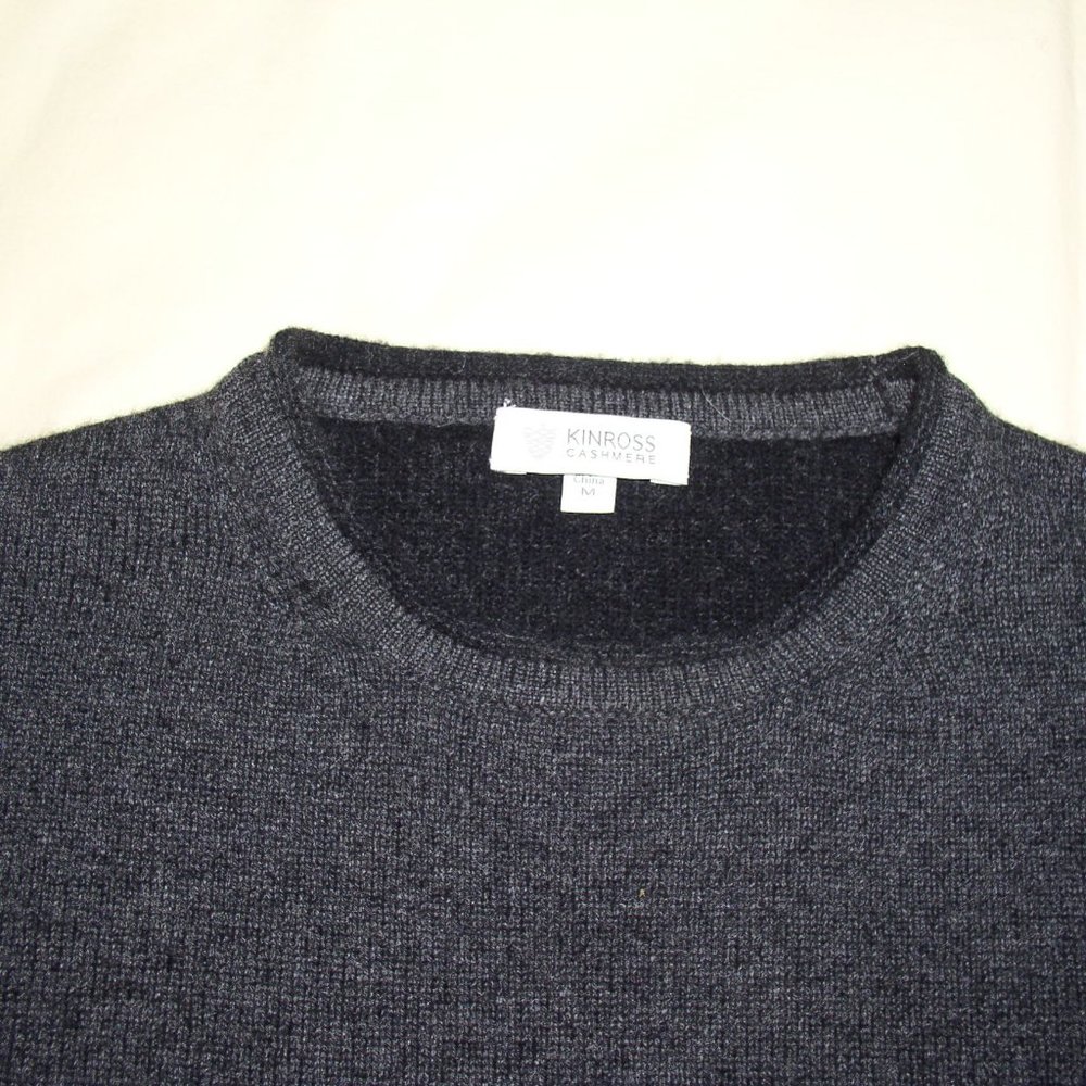 KINROSS Sweater,Medium,Gray,100% Cashmere,Crewneck